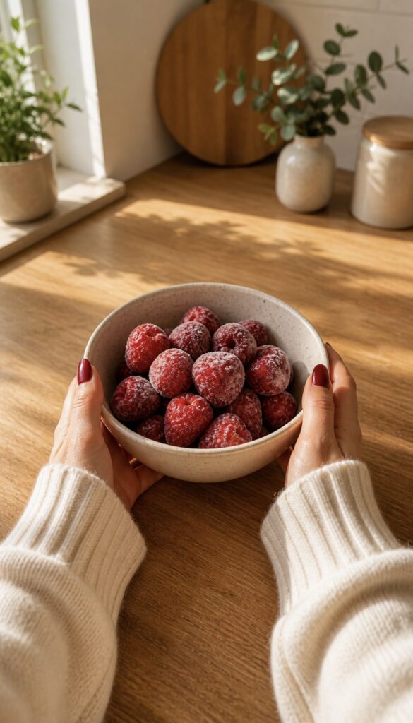Healthy Strawberry Frozen Yogurt Recipe (Low Calorie, High Protein & Easy) screenshot