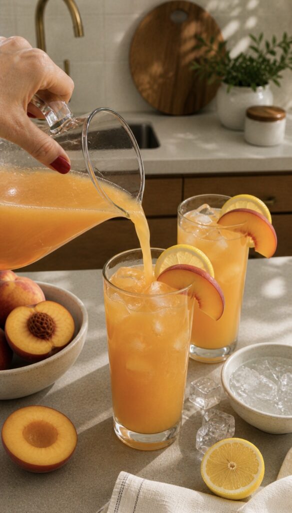 Best Summer Peach Lemonade Recipe (Healthy, Low Calorie & Easy to Make) screenshot