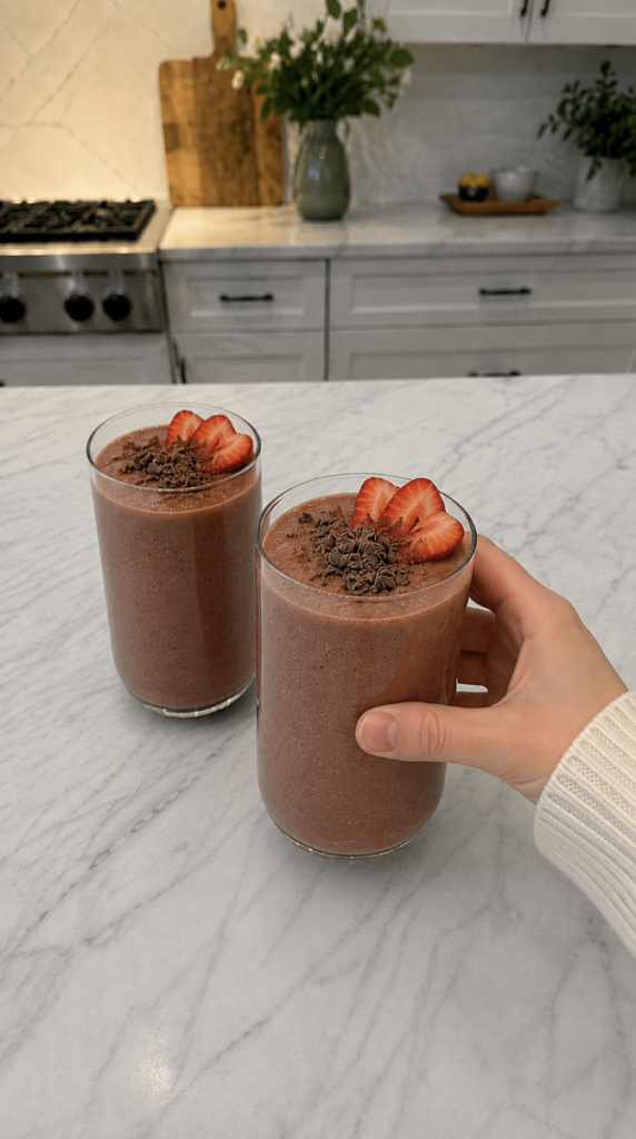 Healthy Chocolate Strawberry Smoothie for Energy & Protein bildschirmfoto 2026 07 06 um 10.05.07