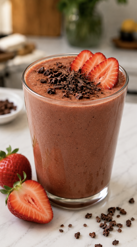 Healthy Chocolate Strawberry Smoothie for Energy & Protein bildschirmfoto 2026 07 06 um 10.07.34