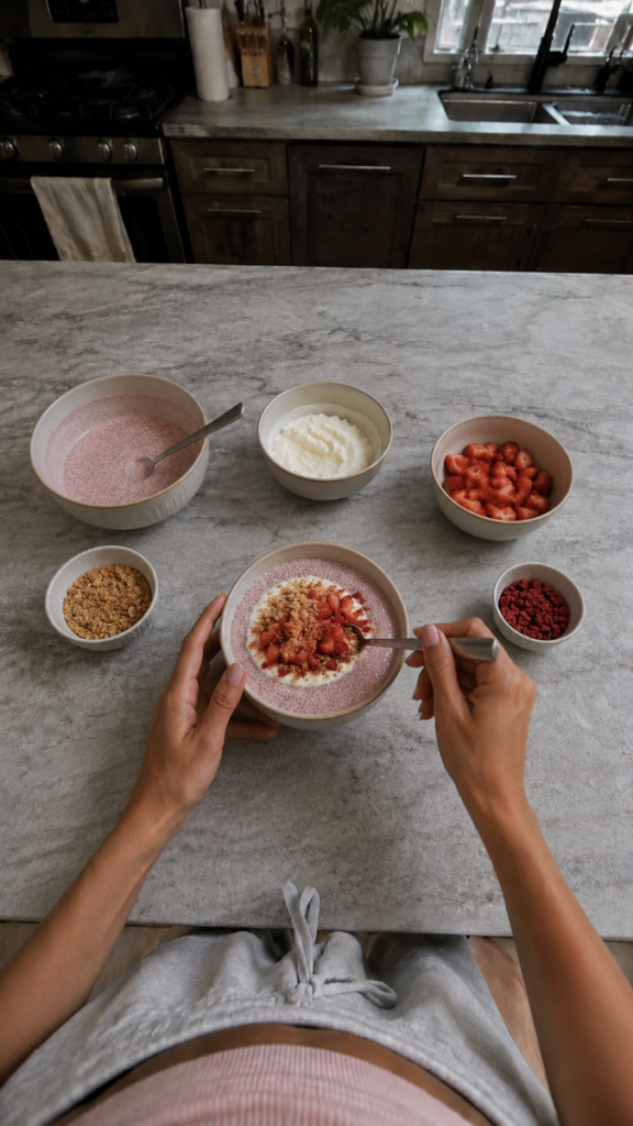 Strawberry Cheesecake Chia Pudding – Healthy, Creamy & High in Protein bildschirmfoto 2026 07 14 um 11.12.02